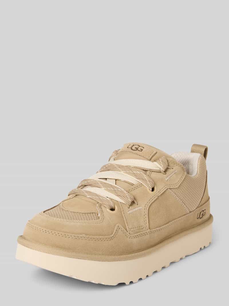 UGG Sneaker mit Label-Details Modell 'LOWMEL' in Beige, Größe 44