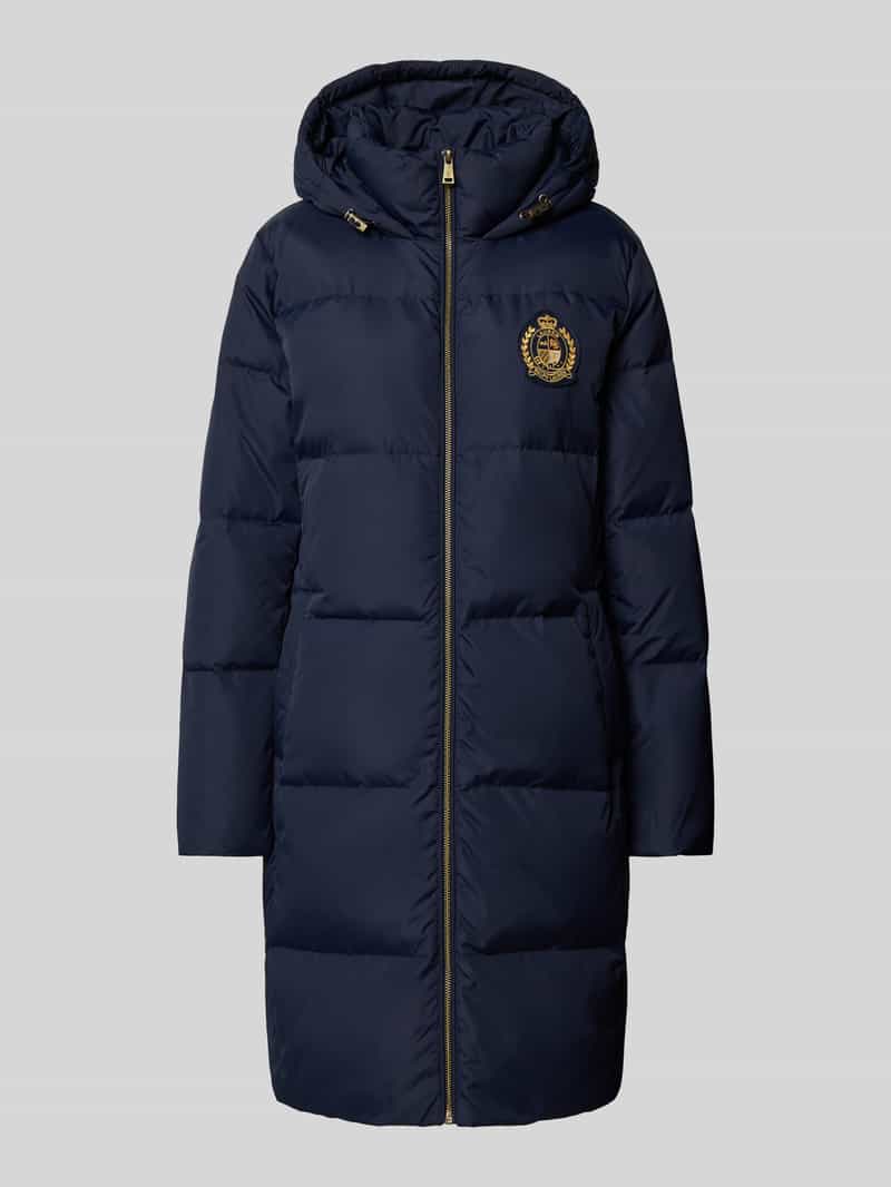 Lauren Ralph Lauren Steppmantel mit Label-Stitching in Dunkelblau, Größe M