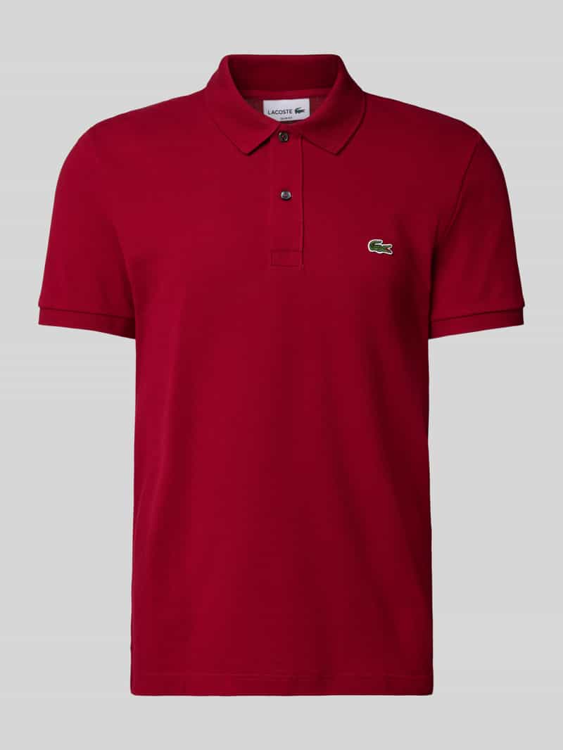 Lacoste Slim Fit Poloshirt aus reiner Baumwolle in Bordeaux, Größe L