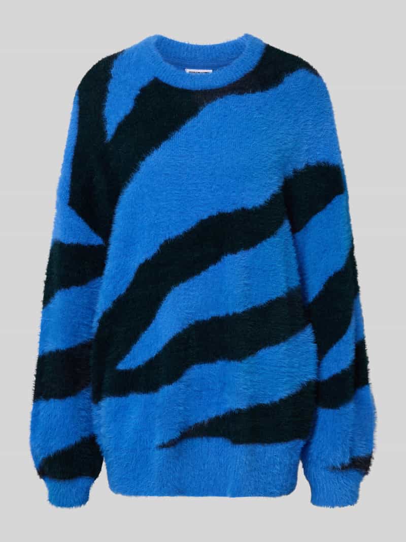 Noisy May Strickpullover mit Rundhalsausschnitt Modell 'HEIDI' in Jeansblau, Größe L