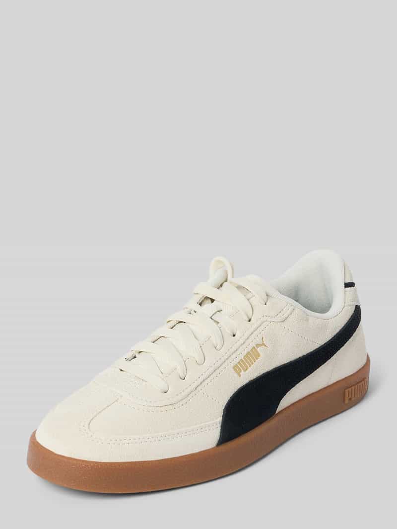 PUMA Sneaker aus Leder mit Gummisohle Modell 'PUMA Club II' in Hellgrau, Größe 40,5