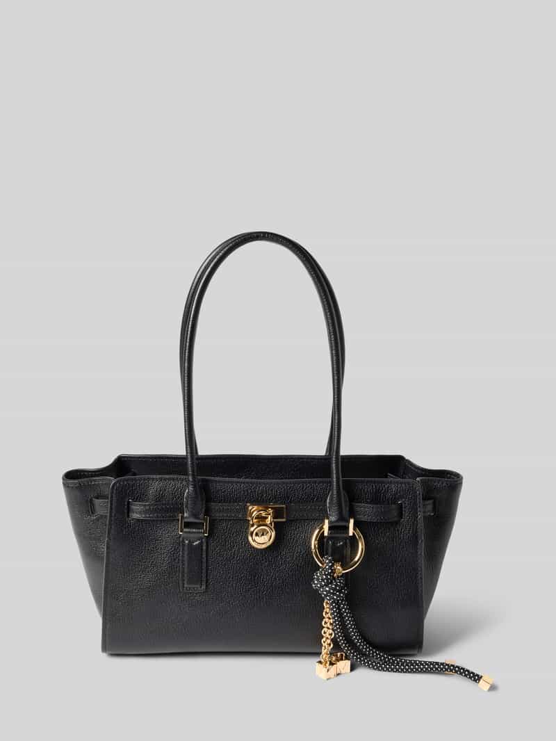 MICHAEL Michael Kors Handtasche mit Label-Anhänger Modell 'HAMILTON' in Black, Größe 1