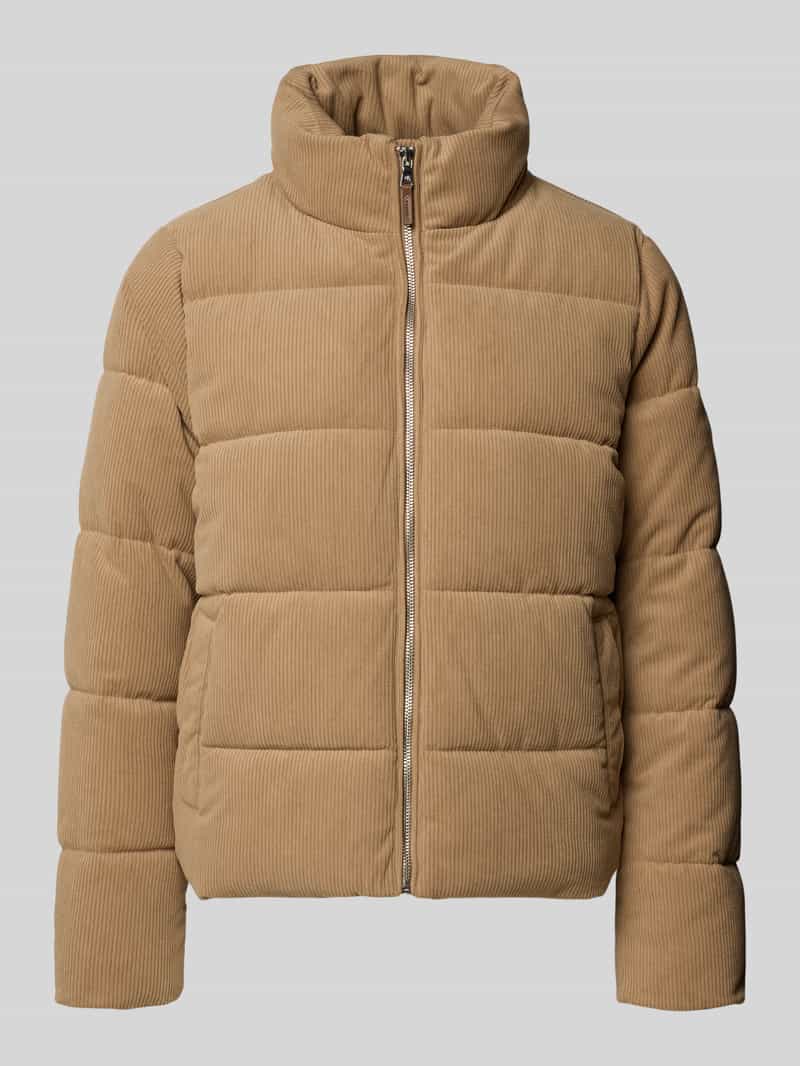 Lauren Ralph Lauren Steppjacke mit Stehkragen in Camel, Größe XL