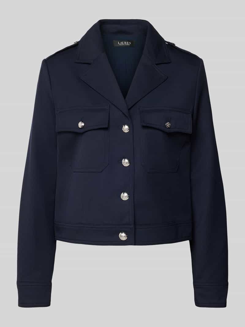 Lauren Ralph Lauren Regular Fit Blazer aus Woll-Mix Modell 'DABRAY' in Marine, Größe 34