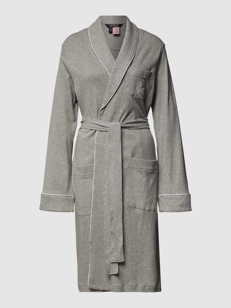 Lauren Ralph Lauren Bademantel aus Baumwolle in Mittelgrau, Größe L