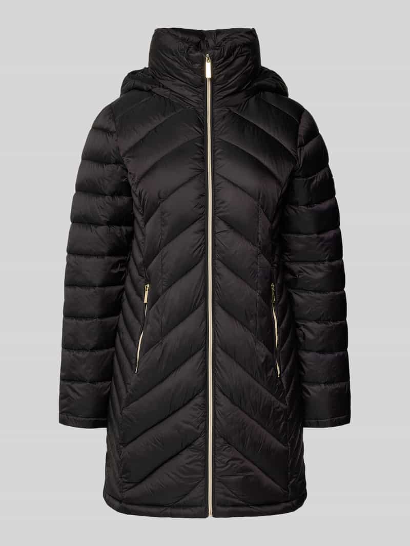 MICHAEL Michael Kors Steppmantel mit Stehkragen Modell 'Longline' in Black, Größe L