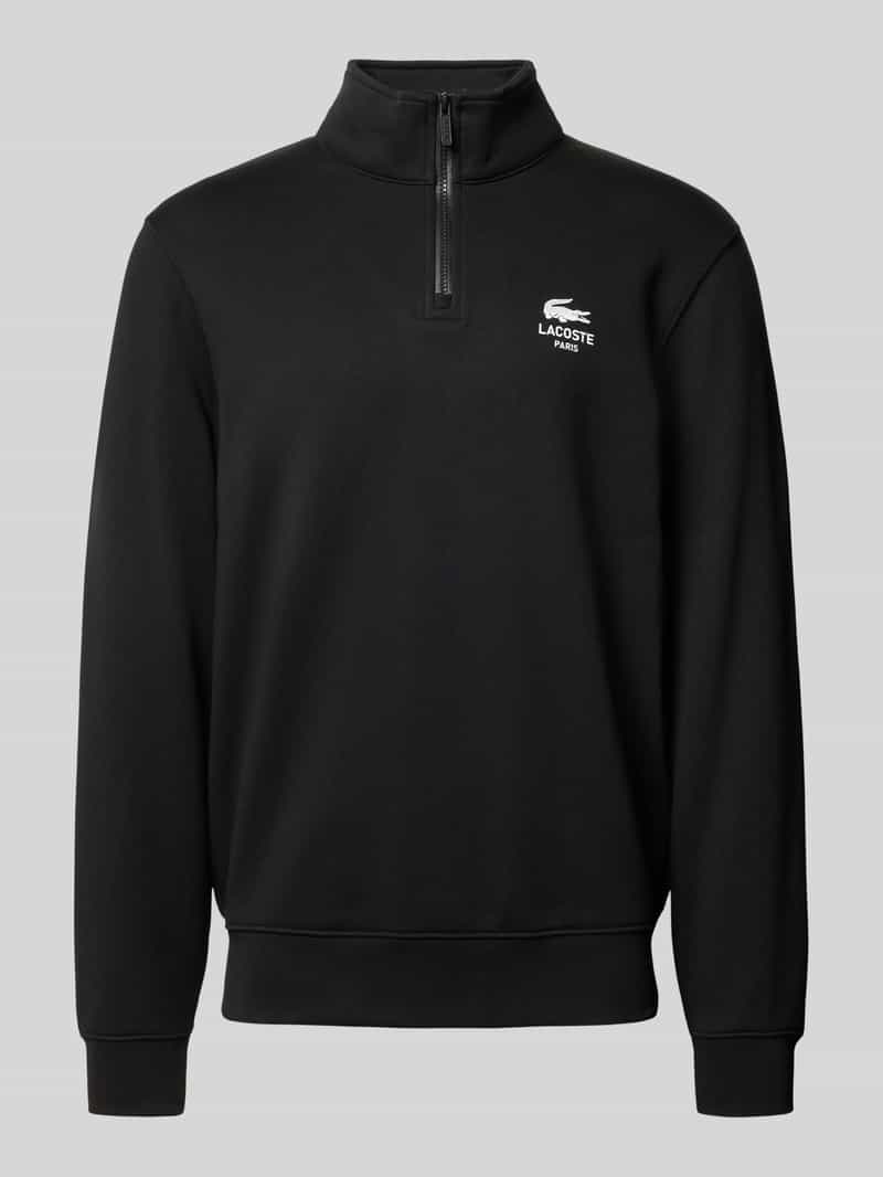 Lacoste Regular Fit Sweatshirt aus reiner Baumwolle Modell 'HERITAGE' in Black, Größe L