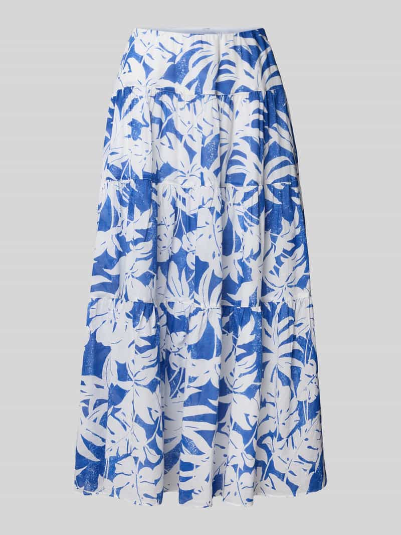 Lauren Ralph Lauren Midirock im Stufen-Look Modell 'PAULDINA' in Hellblau, Größe 36