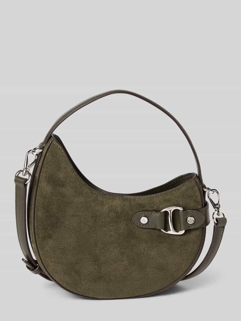 Lauren Ralph Lauren Handtasche aus Rindsleder mit Tragehenkel und Schulterriemen in Oliv, Größe 1