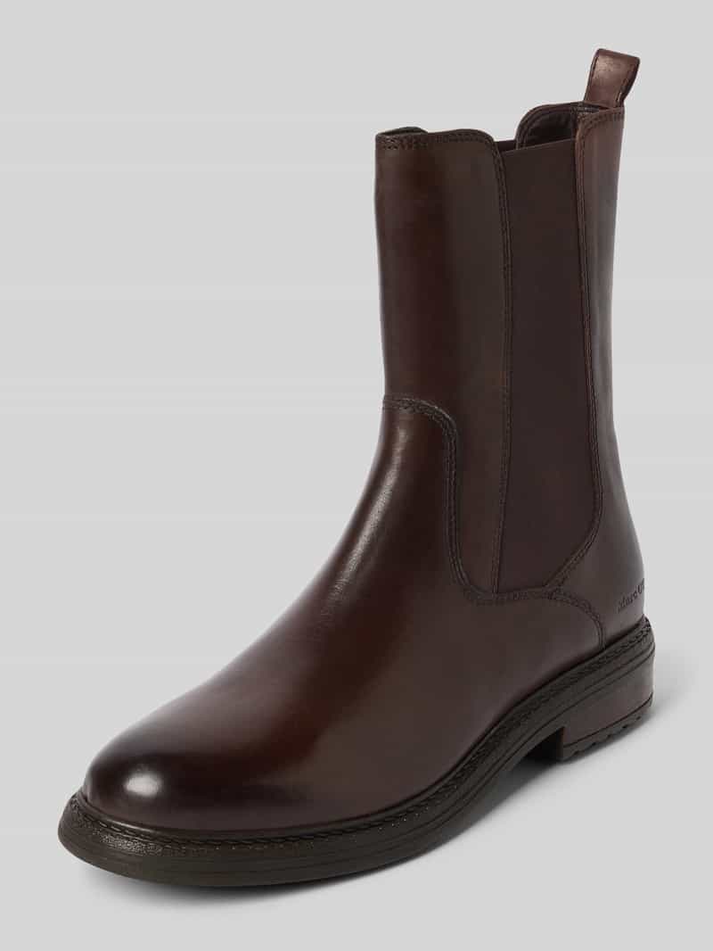Marc O'Polo Chelsea Boots aus Rindsleder Modell 'COSI' in Dunkelbraun, Größe 37