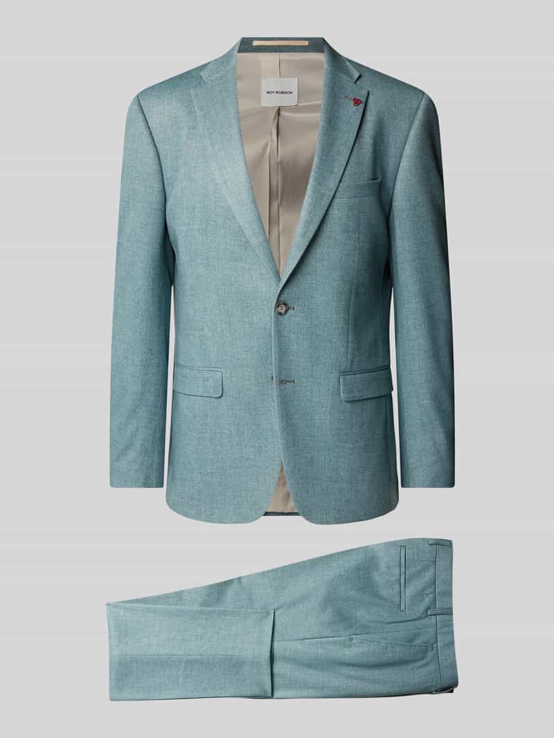 Roy Robson Regular Fit Anzug mit Reverskragen in Rauchblau, Größe 27