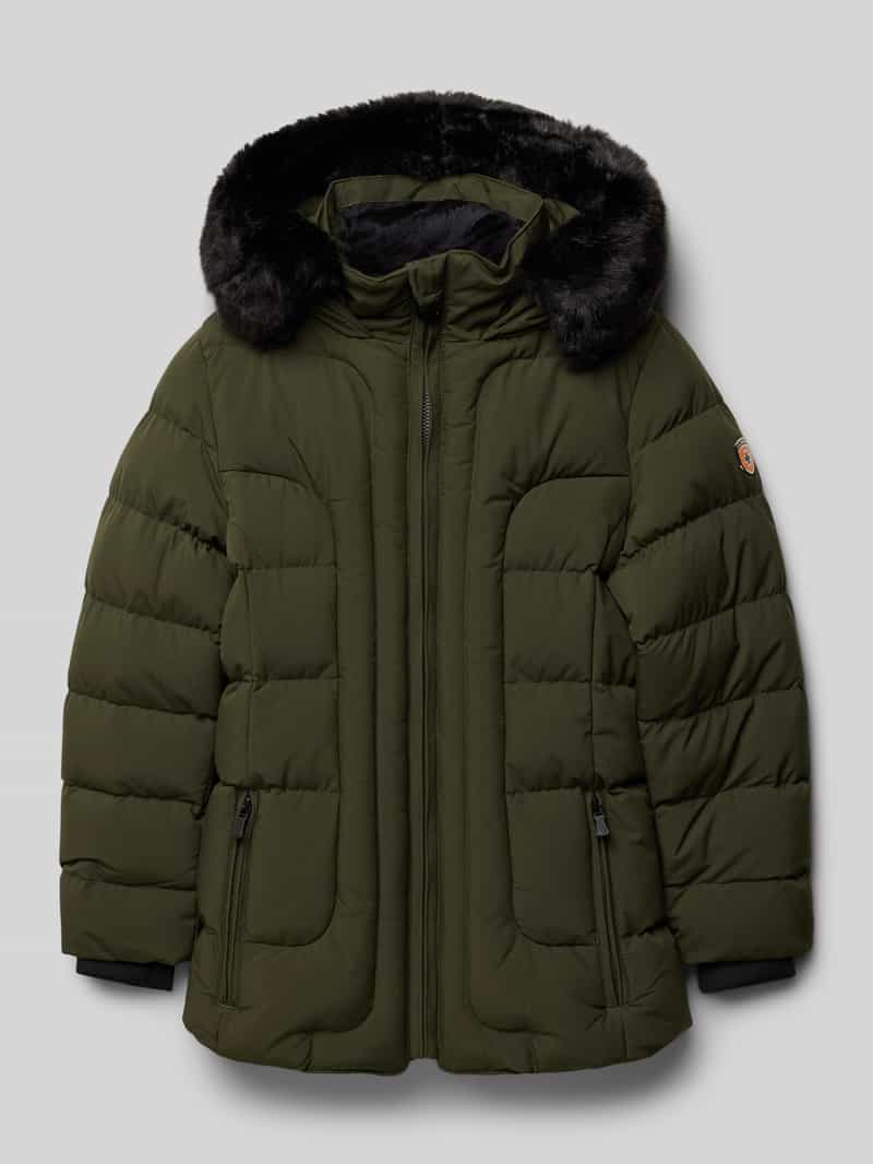 Wellensteyn Steppjacke aus Viskose mit Reißverschluss Modell 'Belvitesse' in Oliv, Größe 164