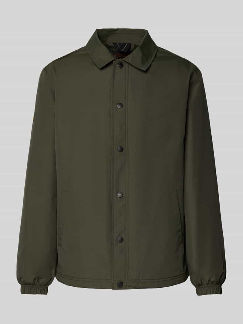 Superdry Jacke mit Umlegekragen und Eingrifftaschen in Oliv, Größe L