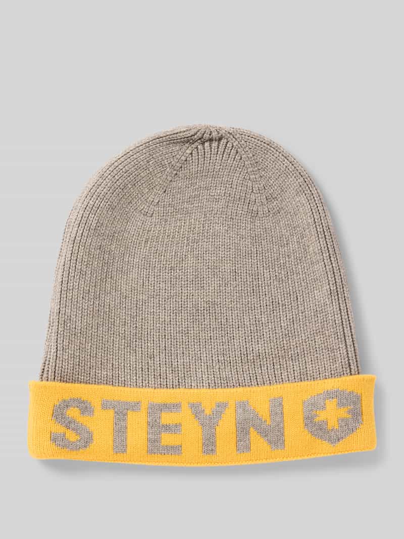 Wellensteyn Strickmütze aus Viskose-Mix Modell 'KoNith' in Mittelgrau, Größe 1