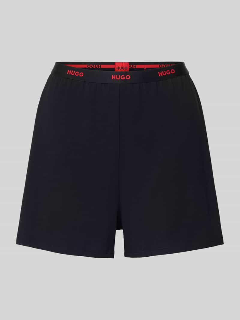 HUGO Relaxed Fit Pyjama Shorts aus Baumwoll-Mix Modell 'HUGO ID SHORTS' in Black, Größe L