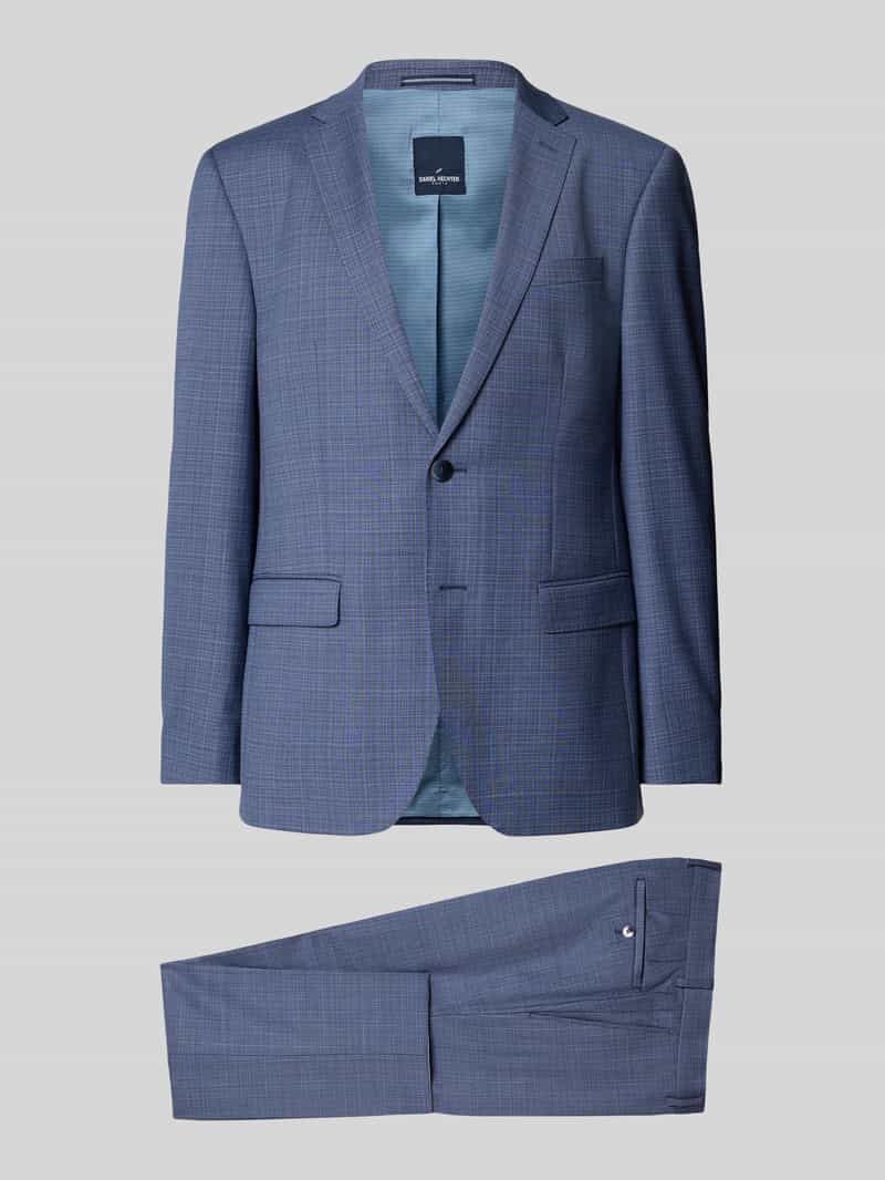 HECHTER PARIS Slim Fit Anzug mit 2-Knopf-Sakko in Hellblau, Größe 102