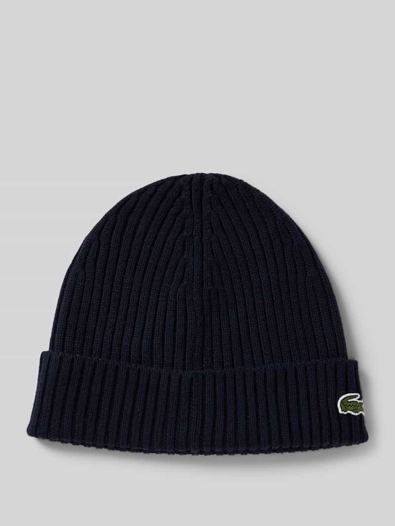 Lacoste Mütze aus reiner Wolle in Marine, Größe 1