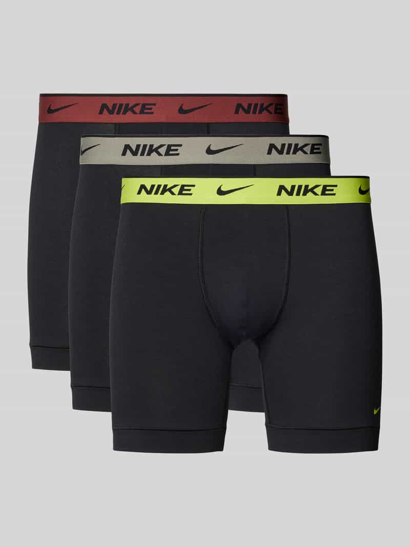 Nike Trunks mit Label-Bund Modell 'E-DAY' im 3er-Pack in Black, Größe S
