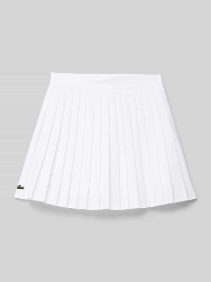 Lacoste Rock mit Plisseefalten in Weiss, Größe 140