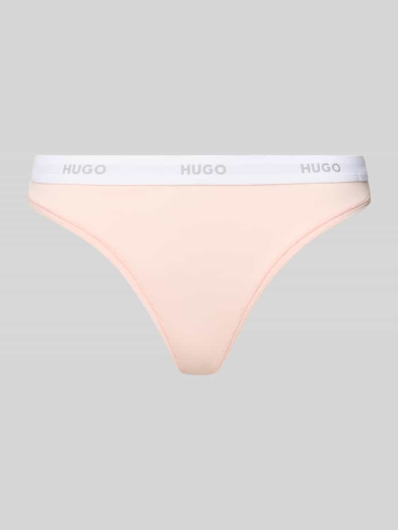 HUGO String aus Baumwoll-Mix Modell 'HUGO ID THONG' in Rosa, Größe L