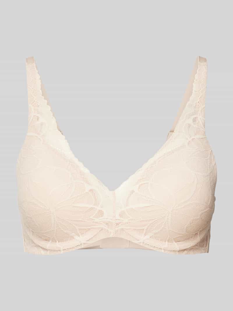 Triumph Gefütterter Bügel-BH Modell 'Body Makeup Illusion Lace' in Beige, Größe 70D
