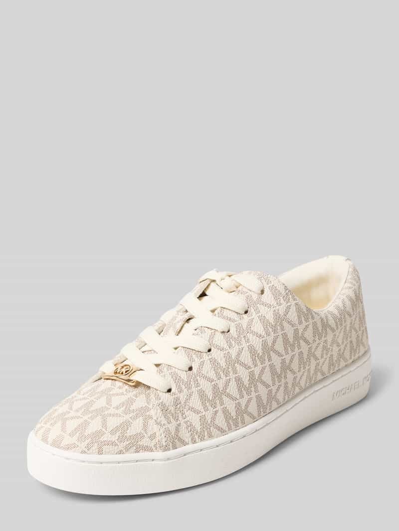 MICHAEL Michael Kors Sneaker mit Allover-Logo-Print Modell 'Keaton' in Offwhite, Größe 36