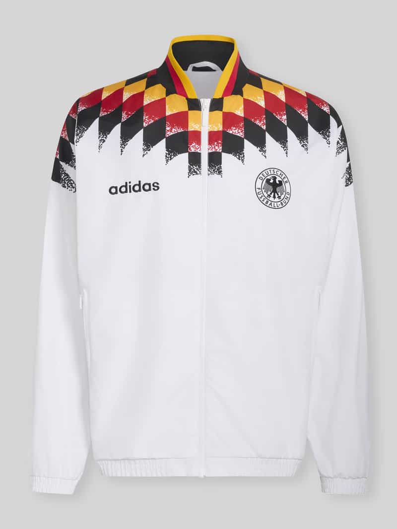 adidas Sportswear Regular Fit Trainingsjacke mit DFB-Logo-Detail in Weiss, Größe L