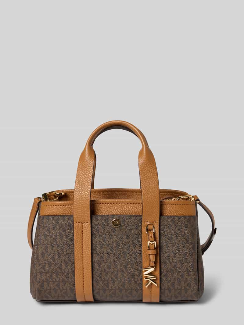 MICHAEL Michael Kors Handtasche mit Label-Applikation Modell 'ROMEE' in Dunkelbraun, Größe 1