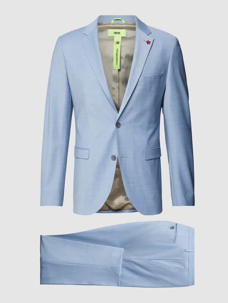 Cinque Anzug mit Applikation Modell 'Cimonopoly' in Hellblau, Größe 94
