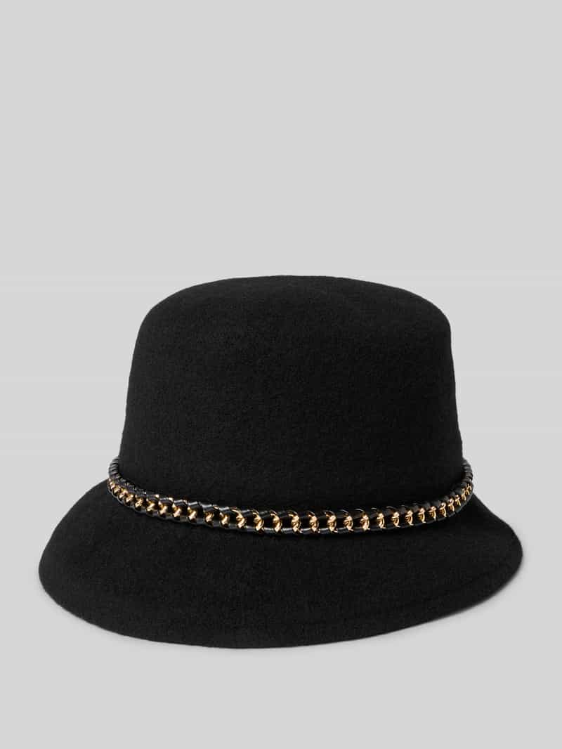 Bucket Hat aus Woll-Mix mit Ketten-Detail Modell 'Glocke'