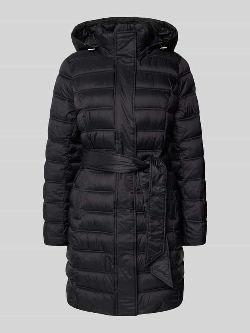 MICHAEL Michael Kors Steppmantel mit Taillenband Modell 'Longline' in Black, Größe L