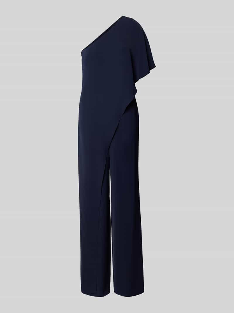 Lauren Ralph Lauren Jumpsuit mit One-Shoulder-Träger Modell 'APRIL' in Marine, Größe 34