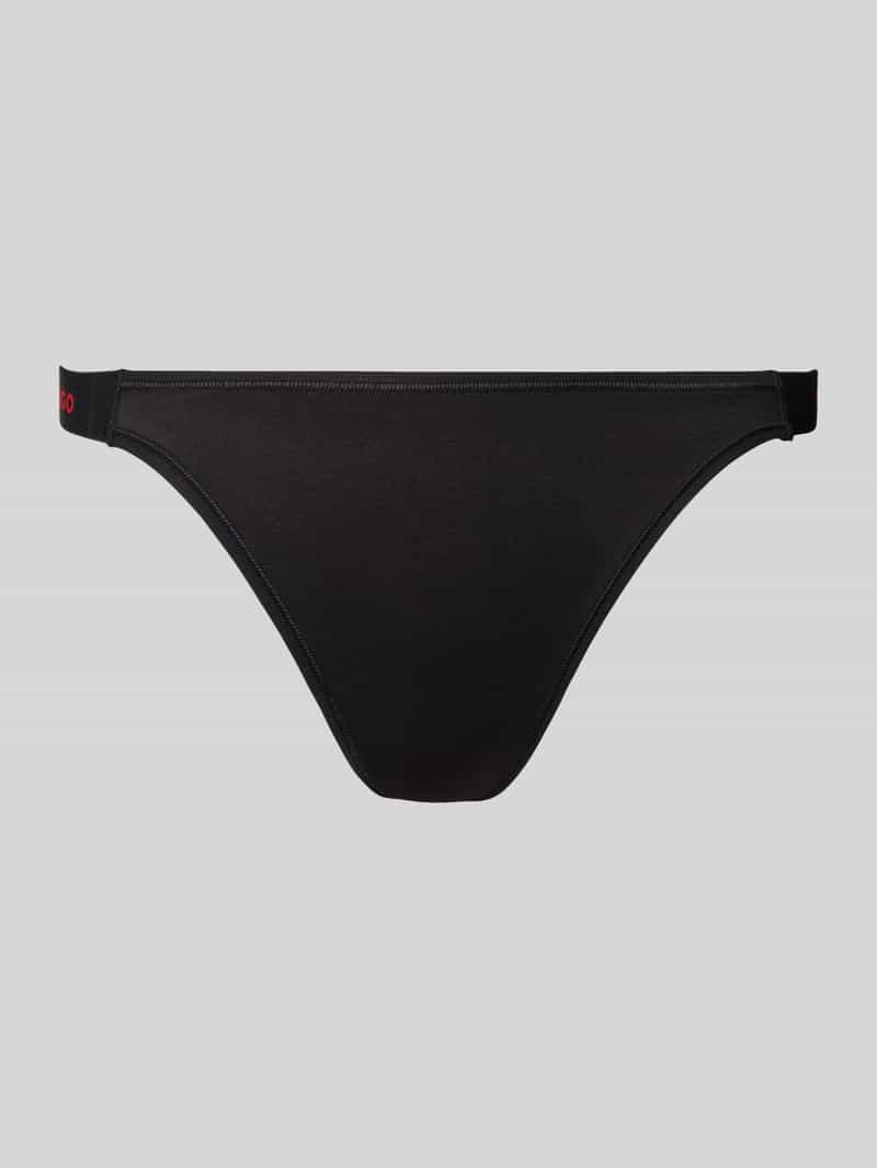 HUGO String mit seitlichen Label-Bundeinsätzen Modell 'HUGO ID STRING' in Black, Größe L