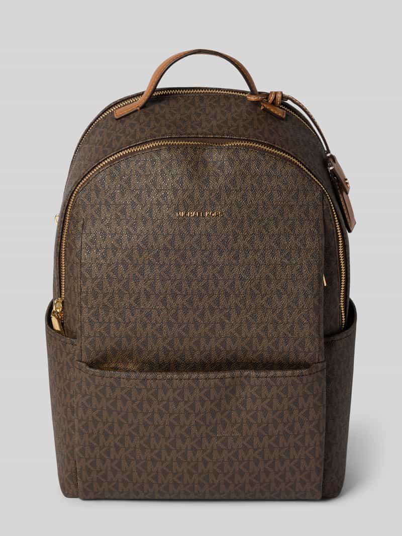 MICHAEL Michael Kors Rucksack mit Logo-Muster Modell 'SABLE' in Mittelbraun, Größe 1