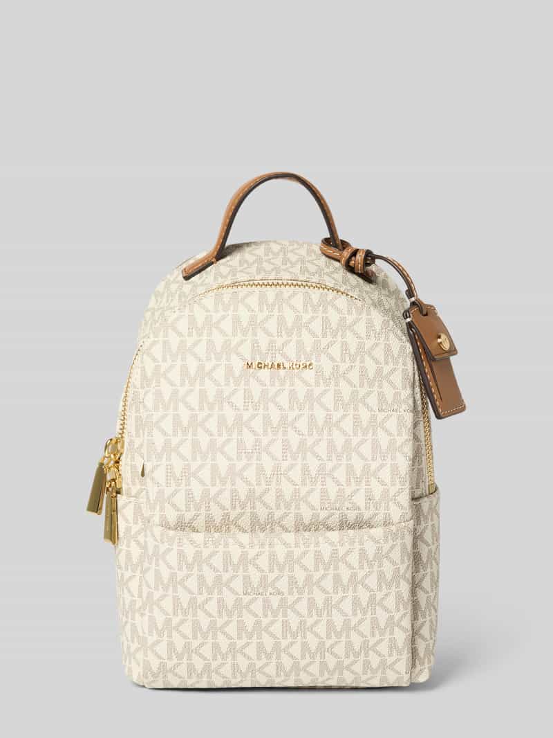 MICHAEL Michael Kors Rucksack mit Allover-Logo-Print Modell 'Sable' in Ecru, Größe 1