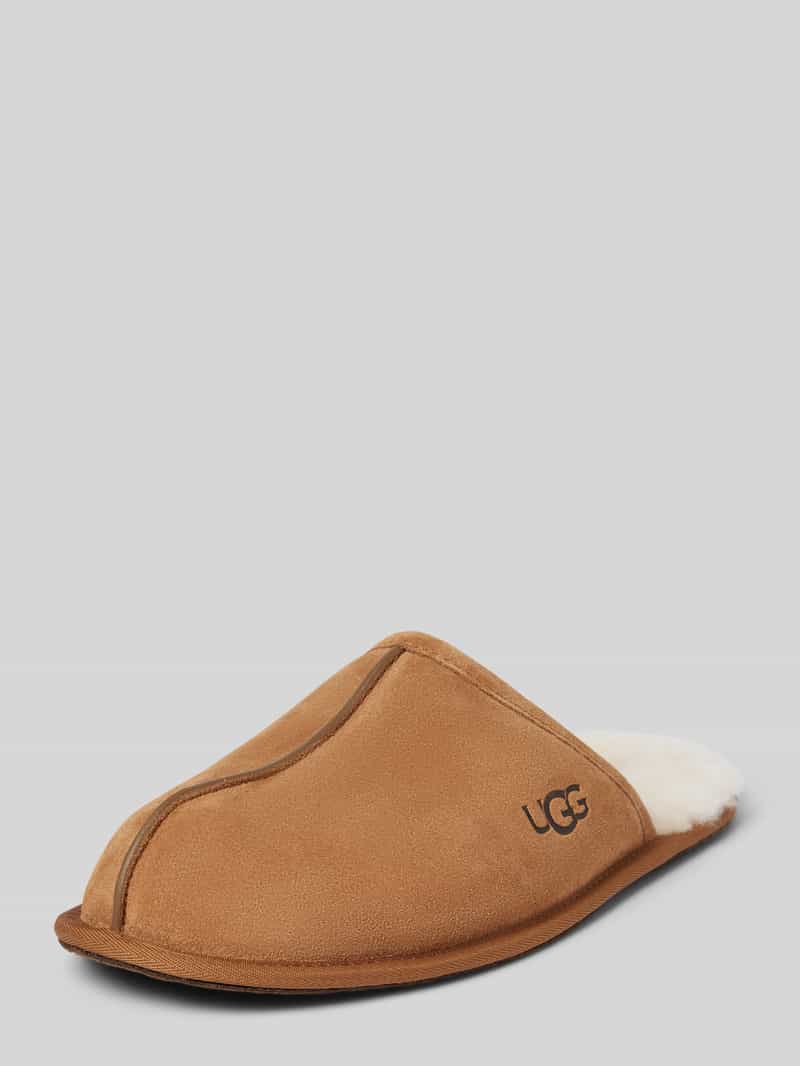 UGG Slides aus Veloursleder Modell 'SCUFF' in Cognac, Größe 41
