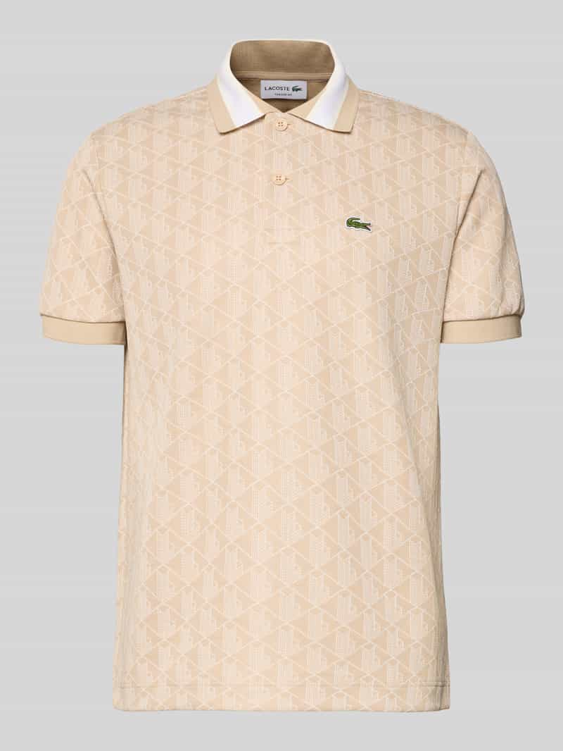 Lacoste Regular Fit Poloshirt mit Baumwoll-Anteil in Offwhite, Größe L