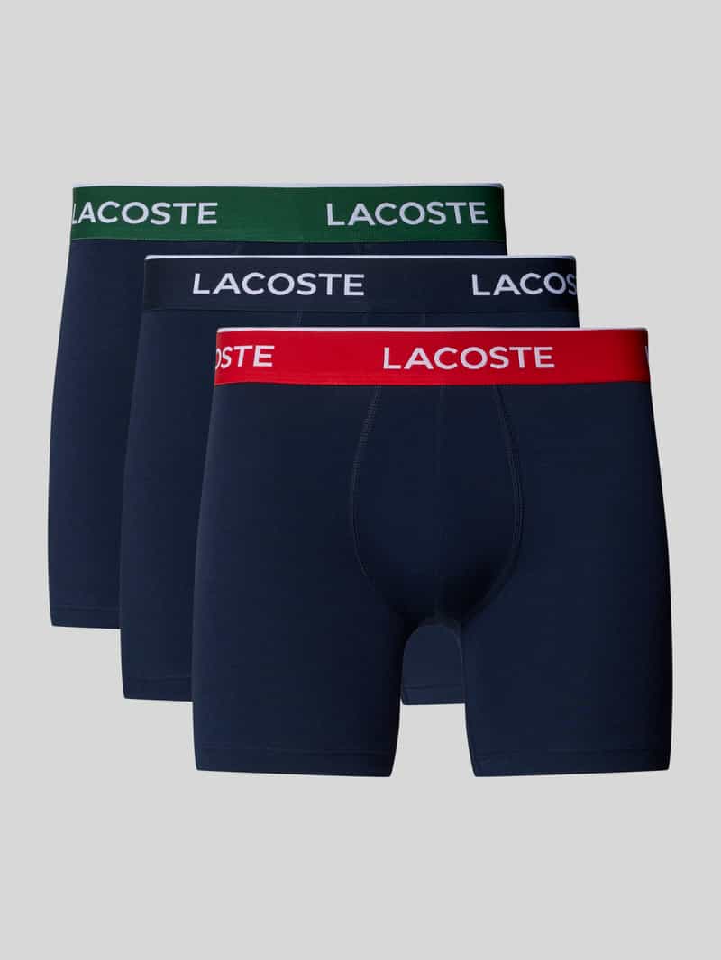 Lacoste Trunks aus Baumwoll-Mix im 3er-Pack in Rot, Größe L