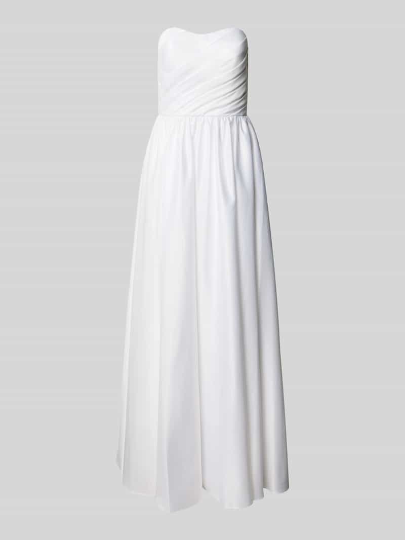 Mascara Brautkleid mit Raffungen in Weiss, Größe 32