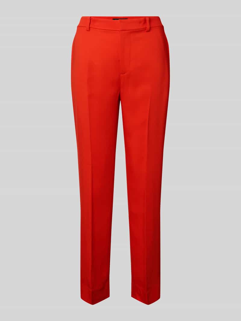 Lauren Ralph Lauren Hose aus Viskose-Elasthan-Mix mit Bügelfalten in Rot, Größe 36