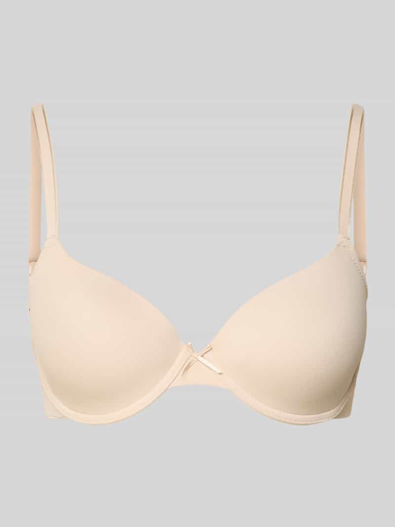 LASCANA Große Größen Bügel-BH mit Spaghettiträgern Modell 'PERFECT BASICS' in Ecru, Größe 70A