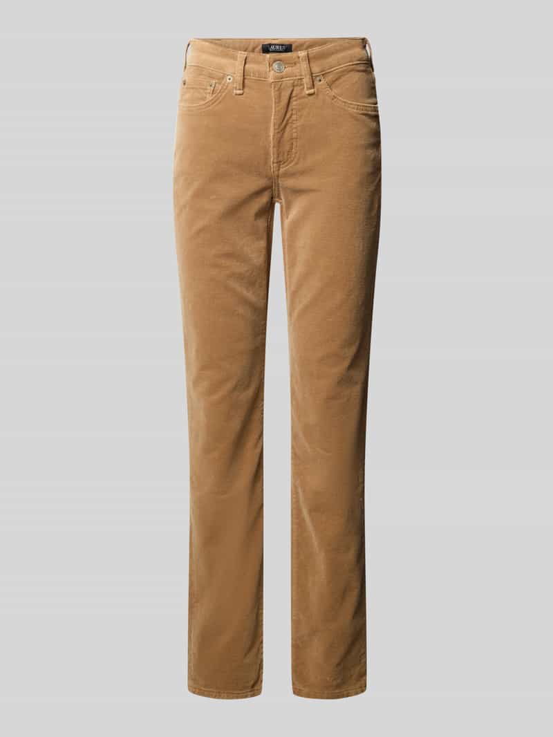 Lauren Ralph Lauren Cordhose mit 5-Pocket-Design in Camel, Größe 36