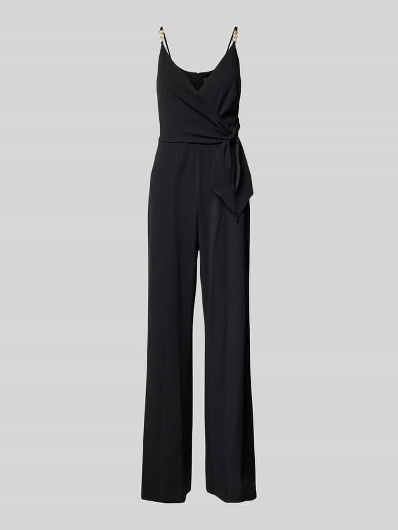 Jumpsuit mit Perlen und Knotendetail