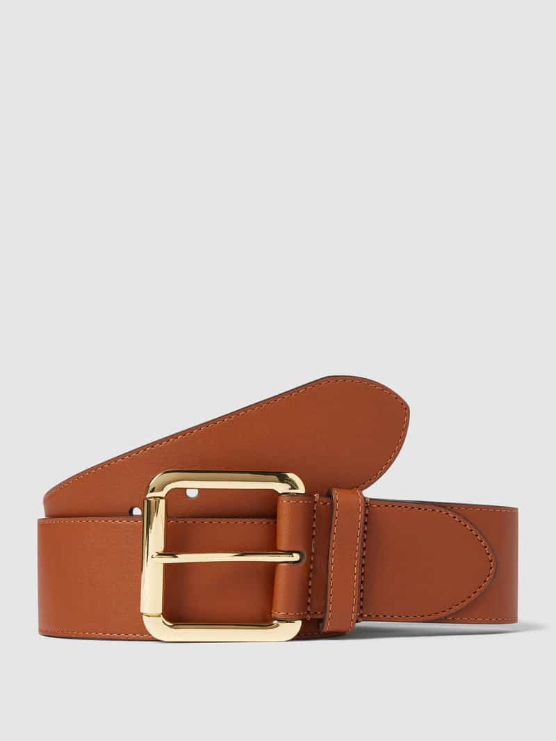Lauren Ralph Lauren Ledergürtel mit Dornschließe in Cognac, Größe XS
