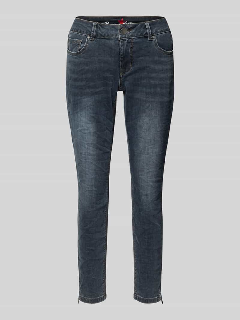 Buena Vista Skinny Fit Jeans im 5-Pocket-Design in Dunkelgrau, Größe S