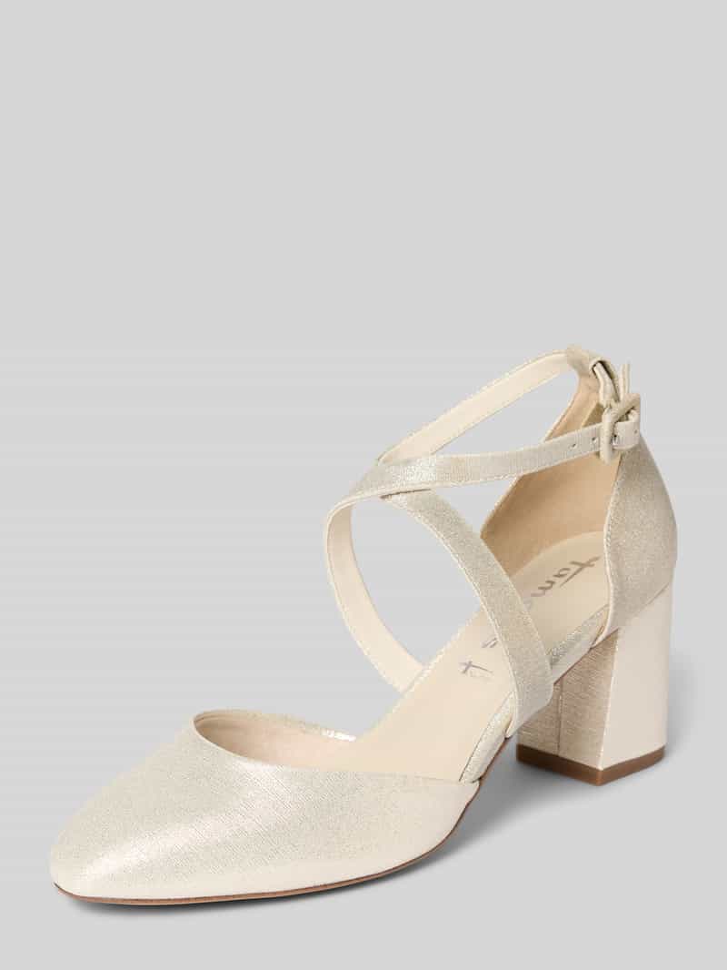 Tamaris High Heels mit Dornschließe in Gold, Größe 41