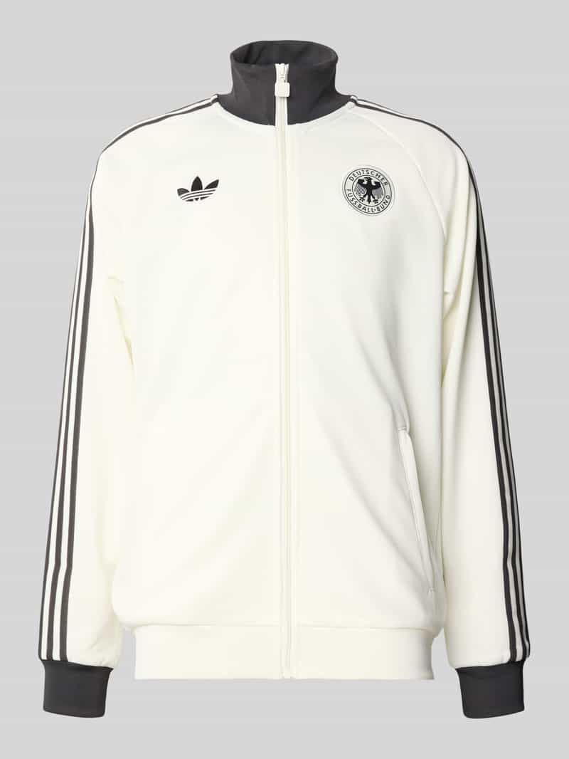 adidas Originals Regular Fit Trainingsjacke mit DFB Logo Applikation Modell 'BLACAS' in Offwhite, Größe M