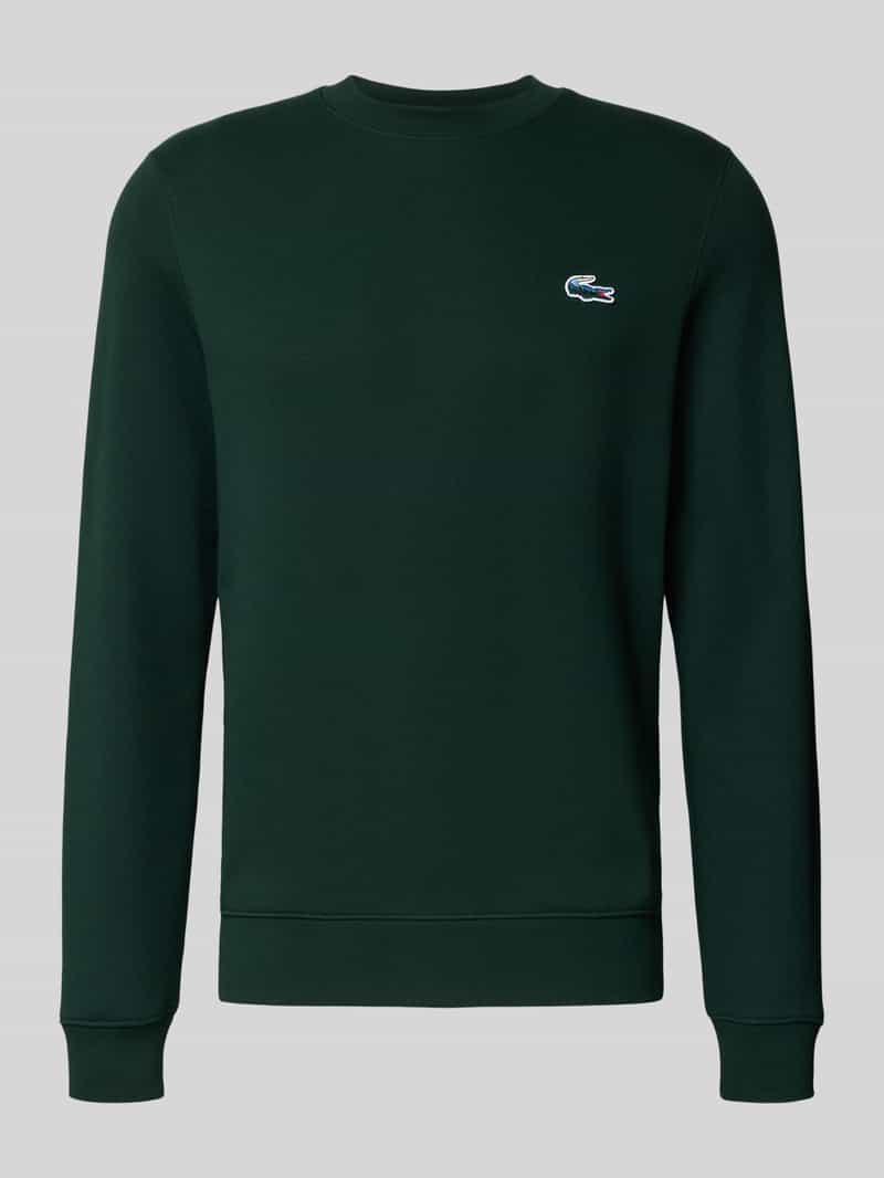 Lacoste Regular Fit Sweatshirt aus reiner Baumwolle in Dunkelgruen, Größe L