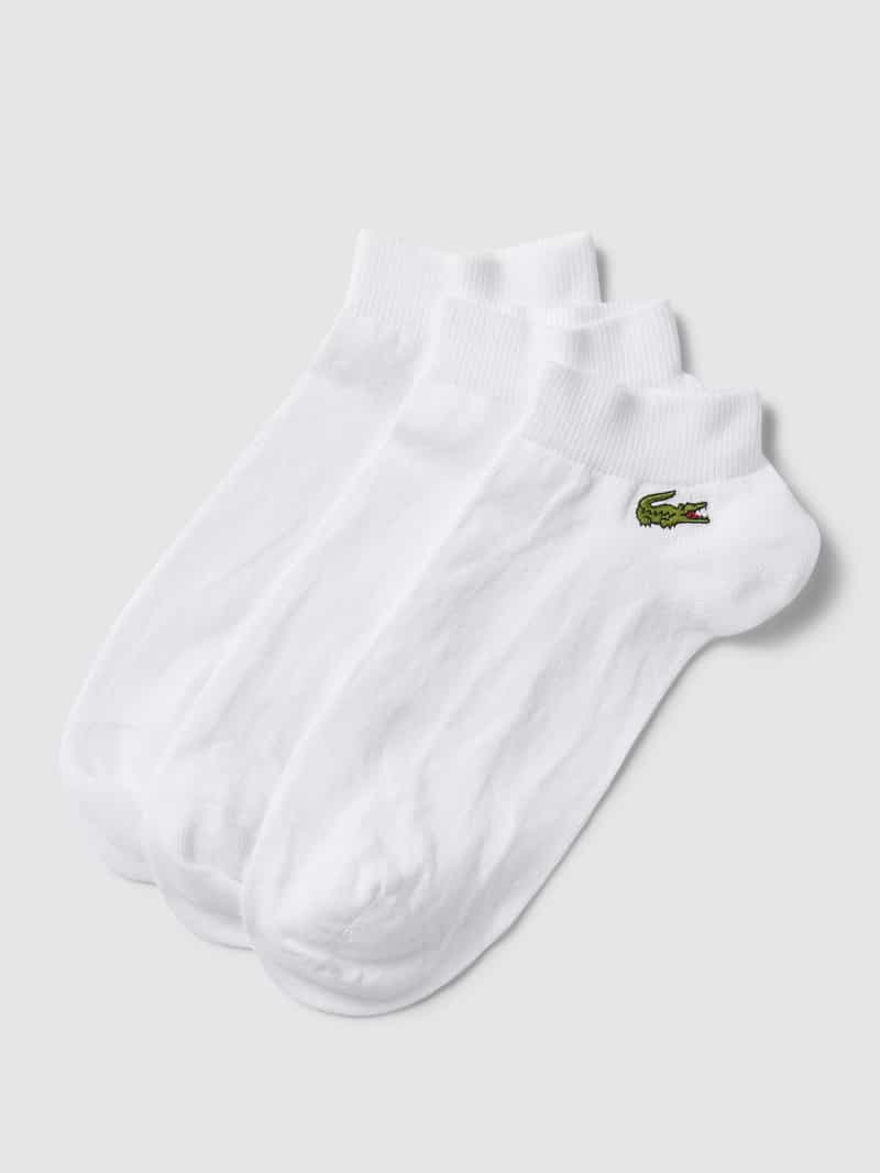 Lacoste Socken mit Logo-Stitching im 3er-Pack in Weiss, Größe 43-46