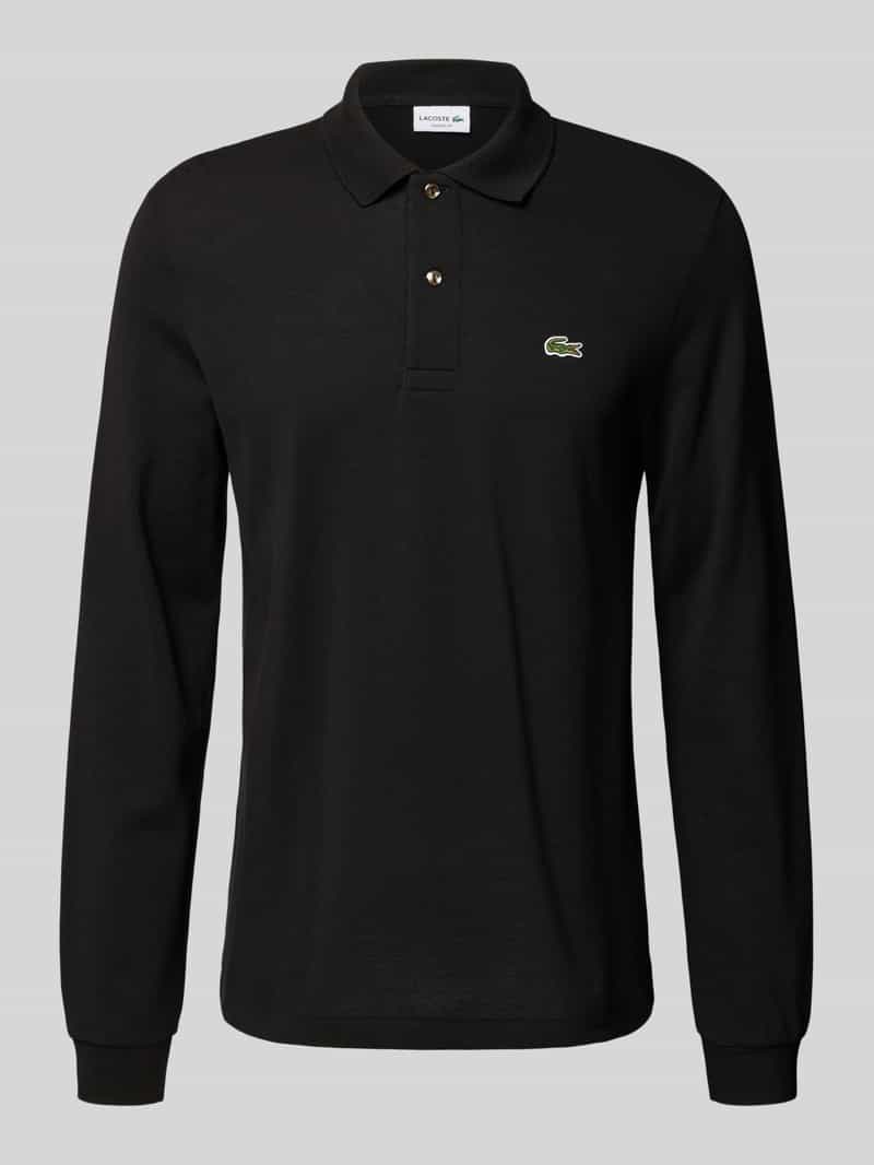 Lacoste Regular Fit Poloshirt aus reiner Baumwolle in Black, Größe L